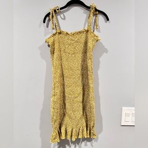 Pink blush yellow dress size large